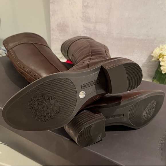 NEW Vince Camuto Over The Knee Boots w Grommets Chocolate Sz 5.5/6 NWT NIB - Picture 9 of 16